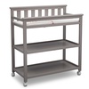 image:imageDelta Children Flat Top Changing Table with Wheels and Changing Pad  Greenguard Gold Certified Bianca WhiteGrey