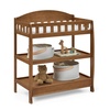 image:imageDelta Children Infant Changing Table with Pad WhiteChestnut