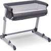 image:imageDelta Children Simmons Kids Dream Bedside Bassinet with ZipDown Side Wall  Convenient Baby Sleeper with Breathable Mesh and Adjustable Heights  Lightweight Portable Crib Grey