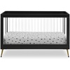 image:imageDelta Children Sloane Crib 7Piece Baby Nursery Furniture SetIncludes Convertible Crib Dresser Changing Top Crib Mattress Fitted Sheets Toddler Guardrail amp Changing Pad Black wMelted BronzeBlackBronze