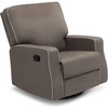 image:imageDelta Home Chambers Bay Recliner Glider Swivel Chair Adult Graphite wDove Grey Welt