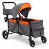 image:imageJeep Sport AllTerrain Stroller Wagon by Delta Children  Includes Canopy Parent Organizer Adjustable Handlebar Snack Tray amp Cup Holders GreyBonfire
