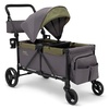 image:imageJeep Sport AllTerrain Stroller Wagon by Delta Children  Includes Canopy Parent Organizer Adjustable Handlebar Snack Tray amp Cup Holders GreyOlive GreenAllTerrain