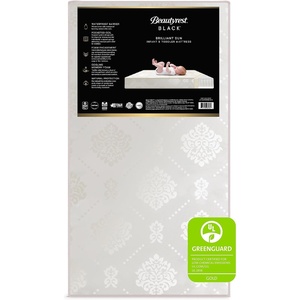 image:imageBeautyrest Beginnings Black Brilliant Sun 2Stage Premium Crib and Toddler Mattress with PlantBased Soy Foam and Gel Memory FoamMattress Only