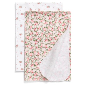 image:imageDelta Children 100 Cotton Flannel Baby Receiving Blankets for Girls and Boys  30x30 Inches Pack of 4 Pink FloralPink Floral