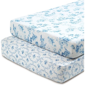 image:imageDelta Children 100 Cotton Muslin Baby Receiving Blankets for Girls and Boys  47x47 Inches Pack of 2 Sea LifeBlue Botanicals