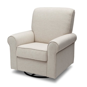image:imageDelta Children Avery Upholstered Glider Swivel Rocker Chair Metal SandSand