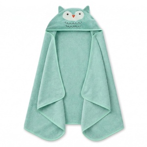image:imageDelta Children BabyInfant Hooded Bath Towel  Super Soft and Absorbent Newborn Essential  Ideal Baby RegistryShower Gift for Boys and Girls Light Teal OwlLight Teal Owl