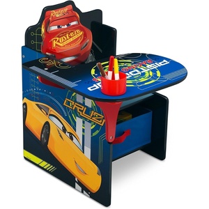 image:imageDelta Children Chair Desk With Storage Bin DisneyPixar Cars  Kids Chair Desk Includes Fabric Storage Bin and Cup Holder Low to the Ground for Easy Access Ideal for ToddlersKids Age 3Multi Color