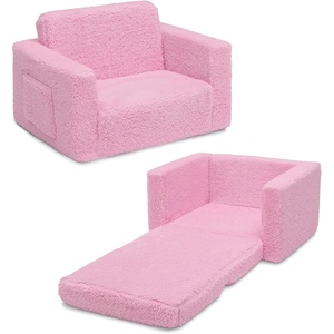 image:imageDelta Children Cozee FlipOut Sherpa 2in1 Convertible Chair to Lounger for Kids PinkPink