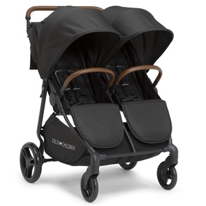 image:imageDelta Children Cruzer Double Stroller  Lightweight Side by Side with Reclining Seats Extendable Canopies and Flat Fold Black
