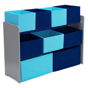 image:imageDelta Children Deluxe MultiBin Toy Organizer with Storage Bins GreyBlue BinsGreyBlue Bins