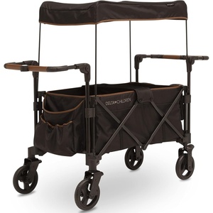 image:imageDelta Children Hercules Stroller Wagon for 2 Kids Versatile Stroller Wagon with Canopy PushPull Handles Cup Holders and Storage Pockets Compact Fold is Great for Travel Black