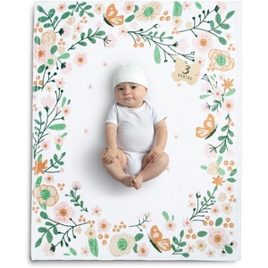 image:imageDelta Children Milestone Baby Blanket  Monthly Blanket for Pictures  Photo Blanket for Newborns FloralFloral