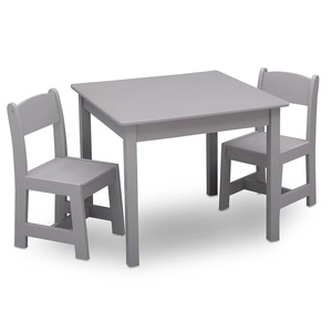image:imageDelta Children MySize Kids Wood Table and Chair Set 2 Chairs Included Deep BlueGrey