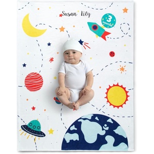 image:imageDelta Children Personalized Milestone Baby Blanket  Monthly Blanket for Pictures  Photo Blanket for Newborns Space