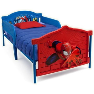image:imageDelta Children Plastic 3DFootboard Twin Bed DisneyPixar CarsMarvel Spiderman