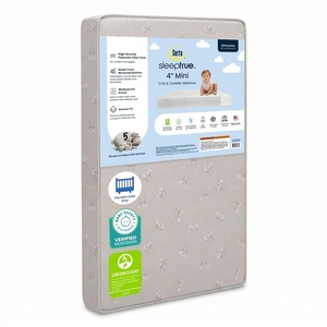 image:imageDelta Children Serta SleepTrue Mini Crib Mattress Premium Sustainably Sourced Fiber Core Hypoallergenic amp Waterproof Cover Greenguard Gold Certified  Made in USA White38x24x4 Inch Pack of 1