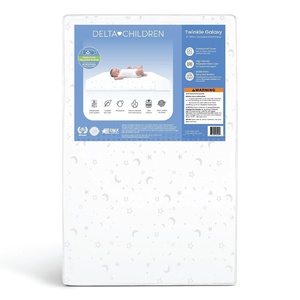 image:imageDelta Children Twinkle Galaxy Dual Sided Crib and Toddler Mattress  Premium Sustainably Sourced Fiber Core  Waterproof  GREENGUARD Gold Certified NonToxic  7 Year Warranty  Made in USAMini Crib Mattress