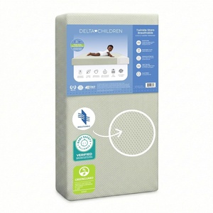 image:imageDelta Children Twinkle Stars Crib and Toddler Mattress with Breathable Removable MachineWashable Cover  GREENGUARD Gold  Waterproof Baby Bed  Sustainably Sourced Fiber Core  52Lx275W PinkGreen
