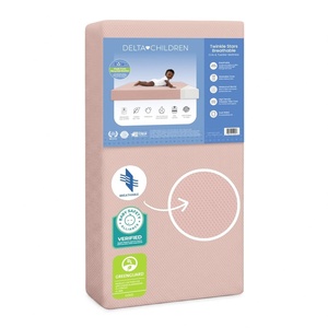 image:imageDelta Children Twinkle Stars Crib and Toddler Mattress with Breathable Removable MachineWashable Cover  GREENGUARD Gold  Waterproof Baby Bed  Sustainably Sourced Fiber Core  52Lx275W PinkPink