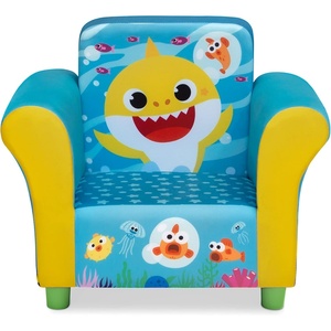 image:imageDelta Children Upholstered Chair with PAW Patrol Graphics Wood Frame Plush Foam Padding Side Pockets for Toddlers and KidsBaby Shark
