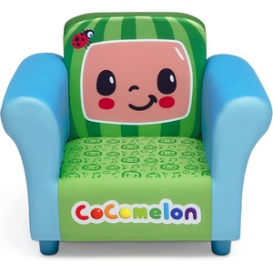 image:imageDelta Children Upholstered Chair with PAW Patrol Graphics Wood Frame Plush Foam Padding Side Pockets for Toddlers and KidsCocomelon