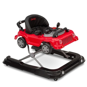 image:imageJeep Classic Wrangler 3in1 Grow With Me Activity Walker  Features Music Lights Removable Play Tray Push Walker Mode Converts into Rolling Car Toy Anniversary GreenRed