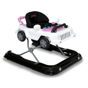 image:imageJeep Classic Wrangler 3in1 Grow With Me Activity Walker  Features Music Lights Removable Play Tray Push Walker Mode Converts into Rolling Car Toy Anniversary GreenWhitePink
