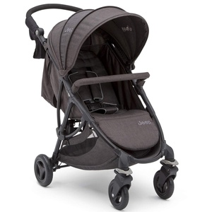 image:imageJeep Gemini Stroller by Delta Children  Full of Features Easy OneHand Fold Recline Lightweight Oversized Canopy 2 Cup Holders Shock Absorbing Frame Grey Tweed