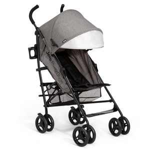 image:imageJeep PowerGlyde Plus Stroller by Delta Children Lightweight Travel Stroller with Smoothest Ride Aluminum Frame 4Position Recline Extra Large Storage Basket GreyGrey