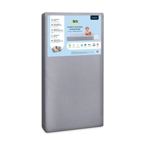 image:imageSerta Perfect Slumber Dual Sided Crib and Toddler Mattress  Waterproof  Hypoallergenic  Premium Sustainably Sourced Fiber Core GREENGUARD Gold Certified NonToxic 7 Year Warranty  Made in USABreathable Mattress