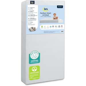 image:imageSerta Perfect Start Limited Dual Sided Baby Crib Mattress and Toddler Mattress Breathable Fiber Core GREENGUARD Gold Certified Waterproof 7 Year Warranty Made in USALimited Mattress
