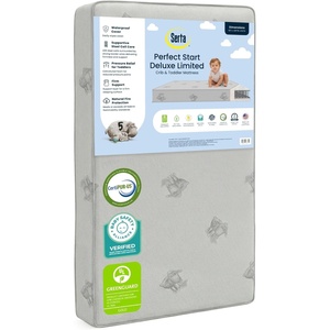 image:imageSerta Perfect Start Limited Dual Sided Baby Crib Mattress and Toddler Mattress Breathable Fiber Core GREENGUARD Gold Certified Waterproof 7 Year Warranty Made in USADeluxe Limited Mattress