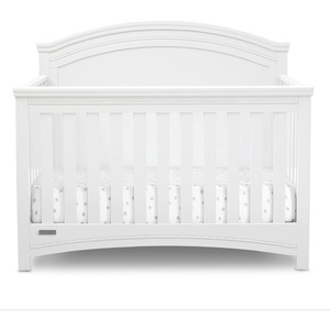 image:imageSimmons Kids SlumberTime Emma 4in1 Convertible Baby Crib N More  Greenguard Gold Certified Bianca WhiteBianca White