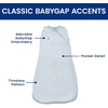image:imageDelta Children Gap babyGap TrueSleep Sleep Sack  100 Organic Cotton  GOTS and OekoTex 100 Certified  2Way Zipper  Large 612 Months Bluish Grey StripeBlue Stripe