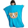 image:imageDelta Children Sherpa Throw Blanket with Storage Pocket for Kids Purple UnicornTeal Dog