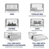 image:imageGAP babyGap Charlie 6in1 Convertible Crib  Greenguard Gold Certified Bianca WhiteGrey
