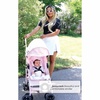 image:imagebabyGap Classic Stroller  Lightweight Stroller with Recline Compact Fold amp Removable Parent Organizer  Made with Sustainable Materials Pink StripesGrey Stripes