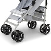image:imagebabyGap Classic Stroller  Lightweight Stroller with Recline Compact Fold amp Removable Parent Organizer  Made with Sustainable Materials Pink StripesGrey Stripes