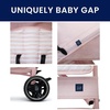 image:imagebabyGap Classic Stroller  Lightweight Stroller with Recline Compact Fold amp Removable Parent Organizer  Made with Sustainable Materials Pink StripesPink Stripes