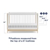 image:imagebabyGap by Delta Children Tate 4in1 Convertible Crib TrueSleep Crib and Toddler Mattress Bundle Bianca WhiteNatural