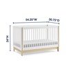image:imagebabyGap by Delta Children Tate 4in1 Convertible Crib TrueSleep Crib and Toddler Mattress Bundle Bianca WhiteNatural