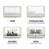 image:imagebabyGap by Delta Children Tate 4in1 Convertible Crib TrueSleep Crib and Toddler Mattress Bundle Bianca WhiteNatural