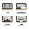 image:imagebabyGap by Delta Children Tate 4in1 Convertible Crib TrueSleep Crib and Toddler Mattress Bundle EbonyNatural