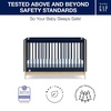 image:imagebabyGap by Delta Children Tate 4in1 Convertible Crib TrueSleep Crib and Toddler Mattress Bundle NavyNatural