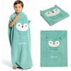 image:imageDelta Children Personalized Sherpa Throw Blanket for Kids Light Purple UnicornLight Teal Owl