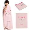 image:imageDelta Children Personalized Sherpa Throw Blanket for Kids Light Purple UnicornPink Cat