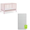 image:imagebabyGap by Delta Children Charlie 6in1 Convertible Crib TrueSleep Crib and Toddler Mattres s Bundle Blush Pink