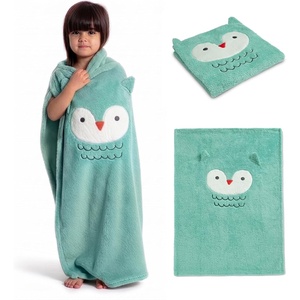 image:imageDelta Children Sherpa Throw Blanket for Kids Tan DogLight Teal Owl